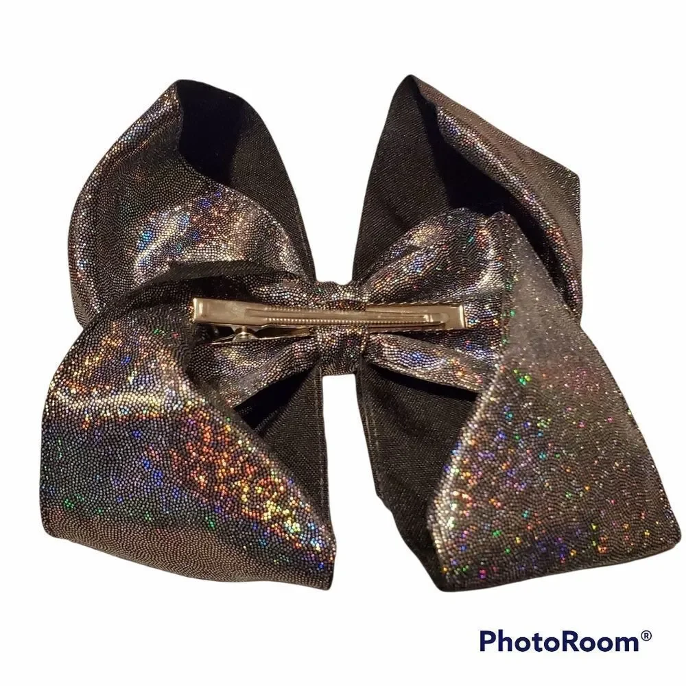 Shimmery Silver Hair Bow